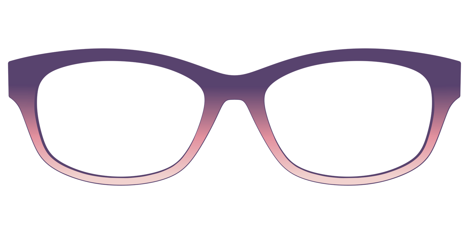 The Acai to Blush Gradient - Front Top Image - Pair Eyewear