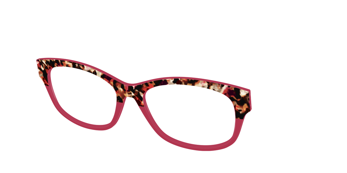 The Auburn Tortoise Crystal Split - Angle Top Image - Pair Eyewear