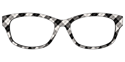 The B&W Plaid - Front Top Thumbnail - Pair Eyewear