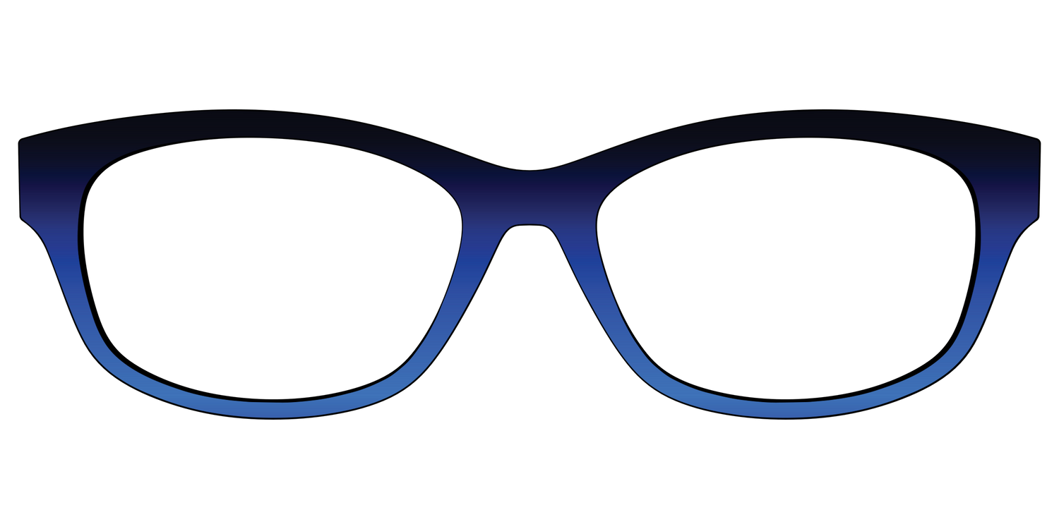 The Black to Blueberry Gradient - Front Top Image - Pair Eyewear