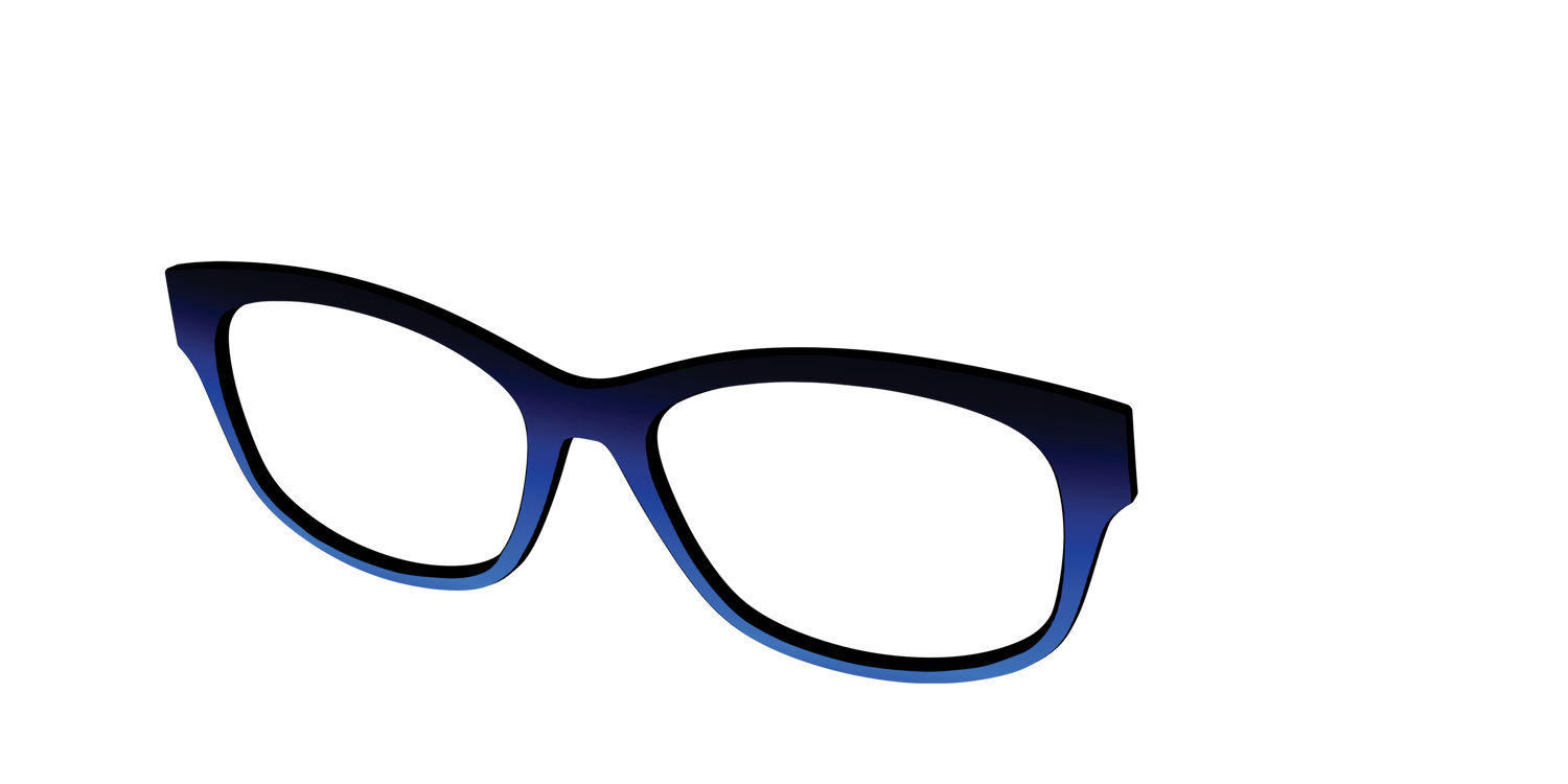 The Black to Blueberry Gradient - Angle Top Image - Pair Eyewear