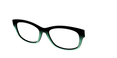The Black to Spearmint Gradient - Angle Top Thumbnail - Pair Eyewear