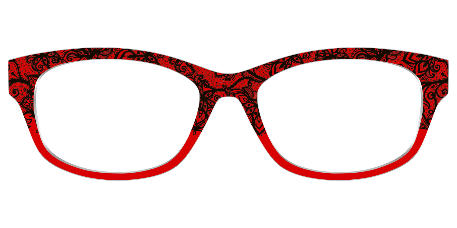 The Blood Red Lace Split - Front Top Image - Pair Eyewear