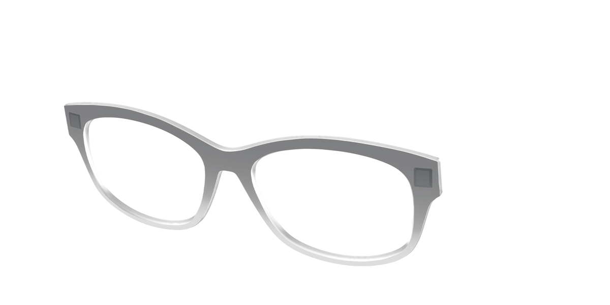 The Charcoal to Light Gray Gradient Crystal - Angle Top Image - Pair Eyewear