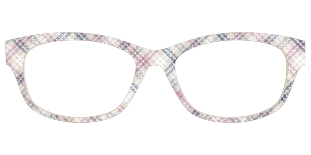 The Chiffon Plaid with Silver Foil Polka Dots - Front Top Image - Pair Eyewear