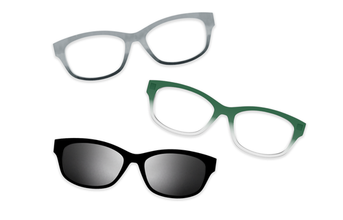 Crystal Clear Silver Metal - Set - Pair Eyewear