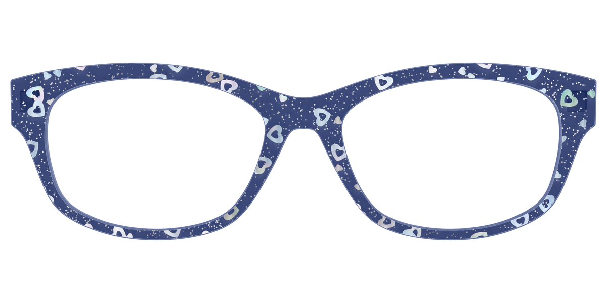 The Denim Heart Glitter Crystal - Front Top Image - Pair Eyewear