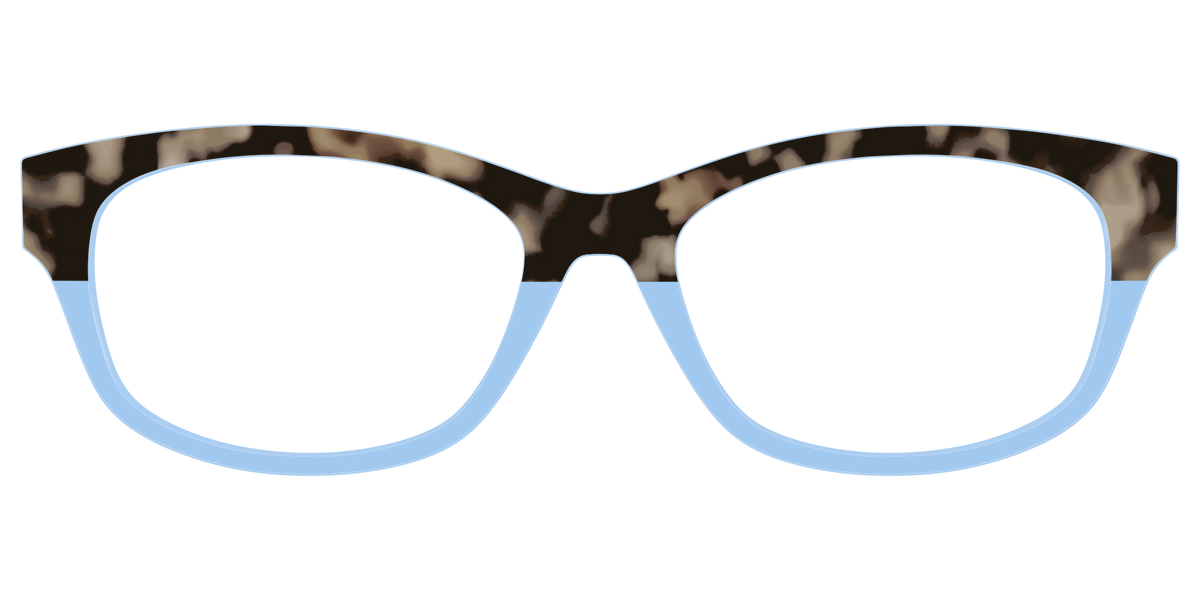 The Denim Tortoise Crystal Split - Front Top Image - Pair Eyewear