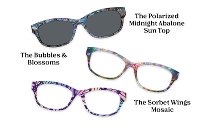 The Addison - Teal Pearlized Gradient Acetate Silver Metal - Pairing Set - Pair Eyewear
