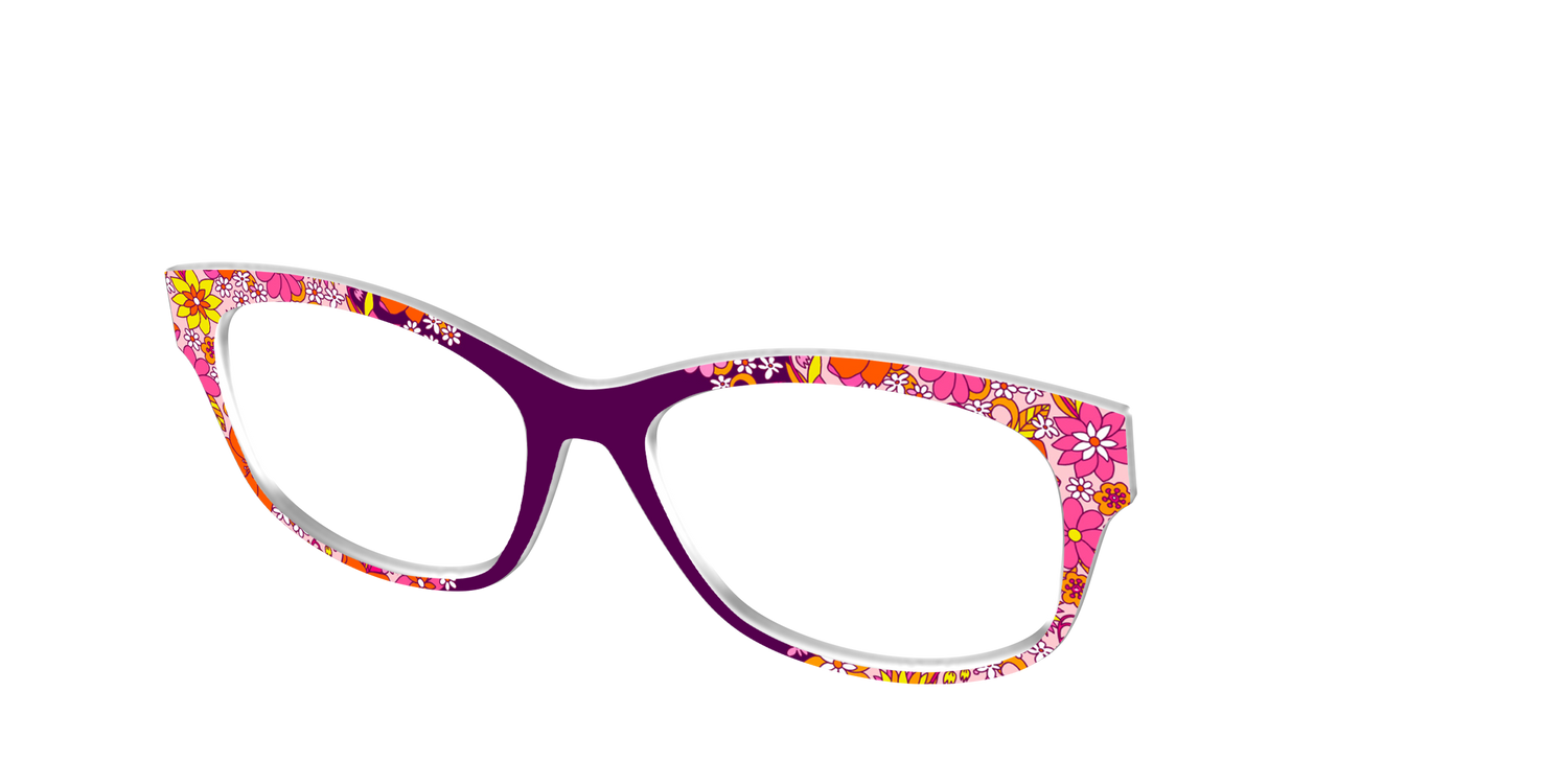 The Far Out Floral - Angle Top Image - Pair Eyewear