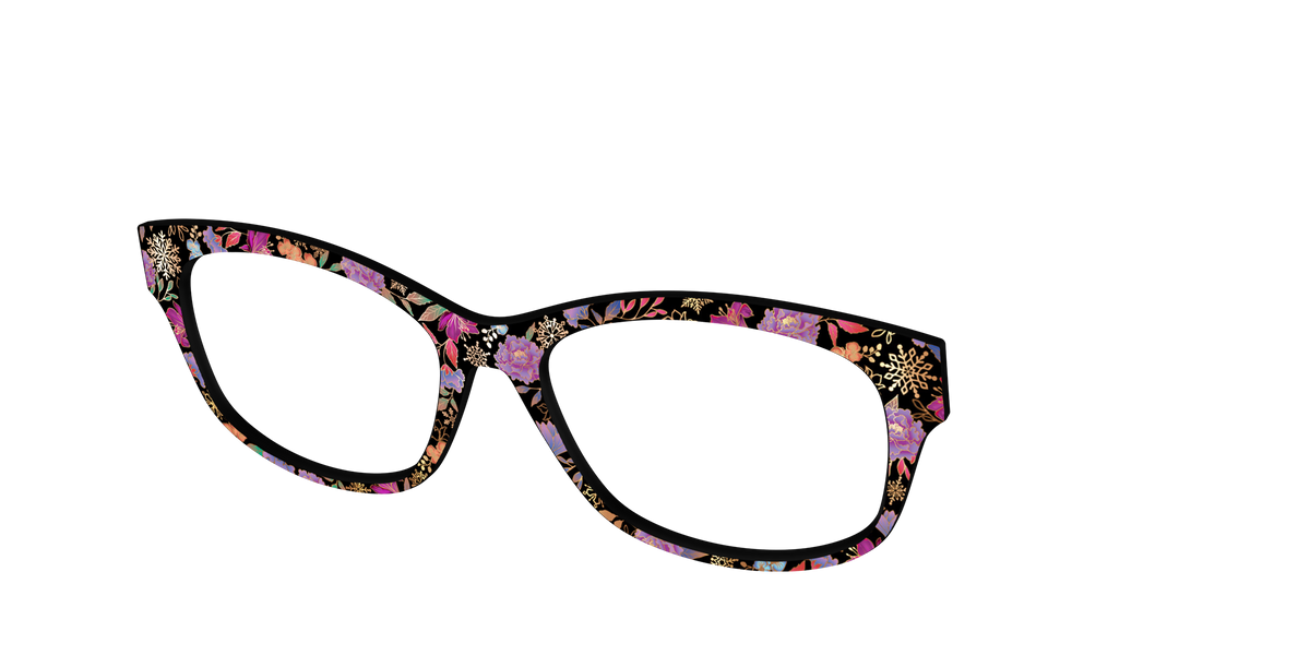 The Frosted Blossom Garden with Foil - Angle Top Image - Pair Eyewear