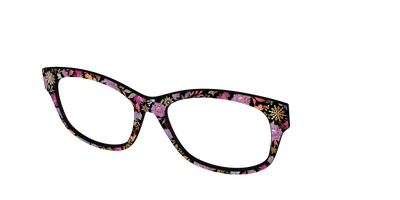 The Frosted Blossom Garden with Foil - Angle Top Thumbnail - Pair Eyewear