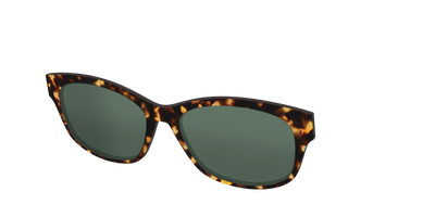 The Non-Polarized Green Tortoise Sun Top - Angle Top Thumbnail - Pair Eyewear