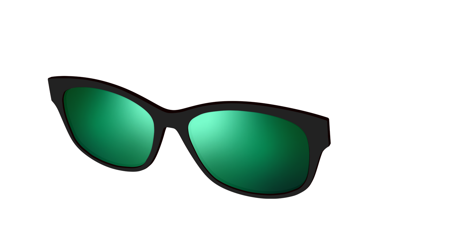 The Polarized Green Reflective Sun Top - Angle Top Image - Pair Eyewear