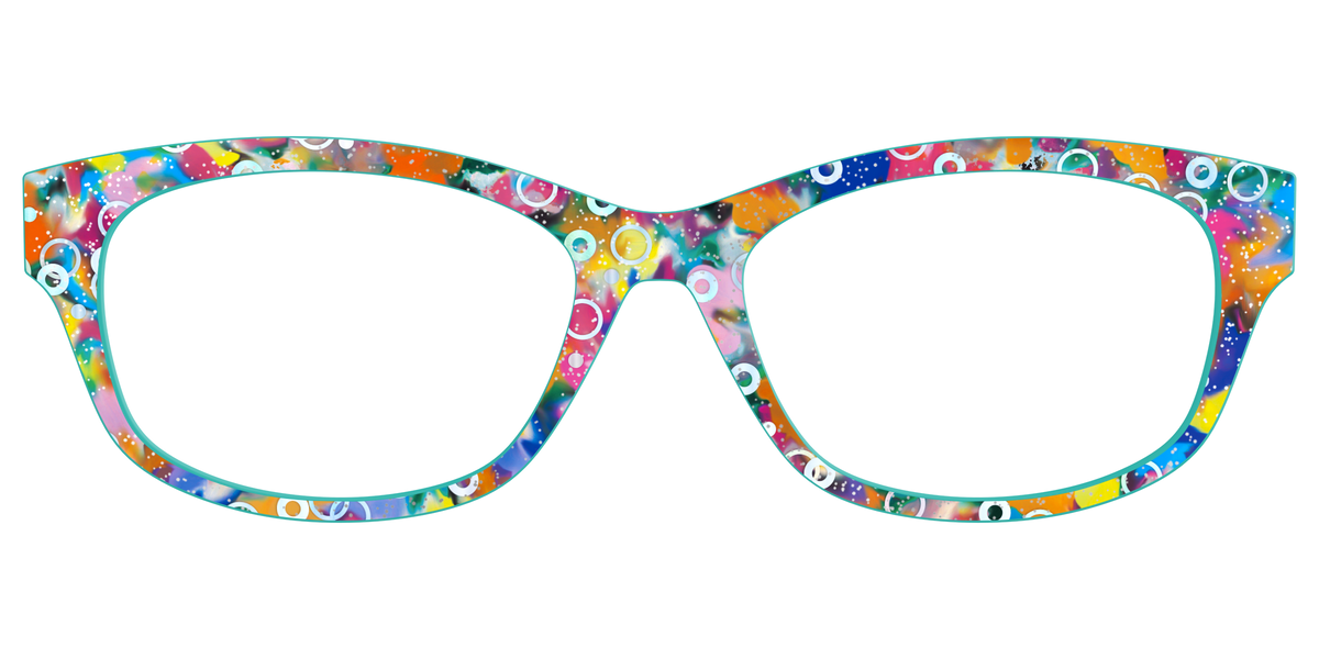 The Imaginative Tortoise with Bubble Glitter - Front Top Image - Pair Eyewear
