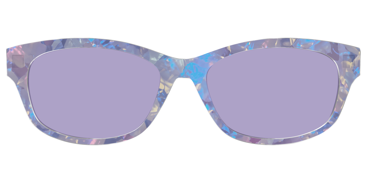 The Lavender Pearl Tort With Celestial Purple lens - Front Top Image - Pair Eyewear