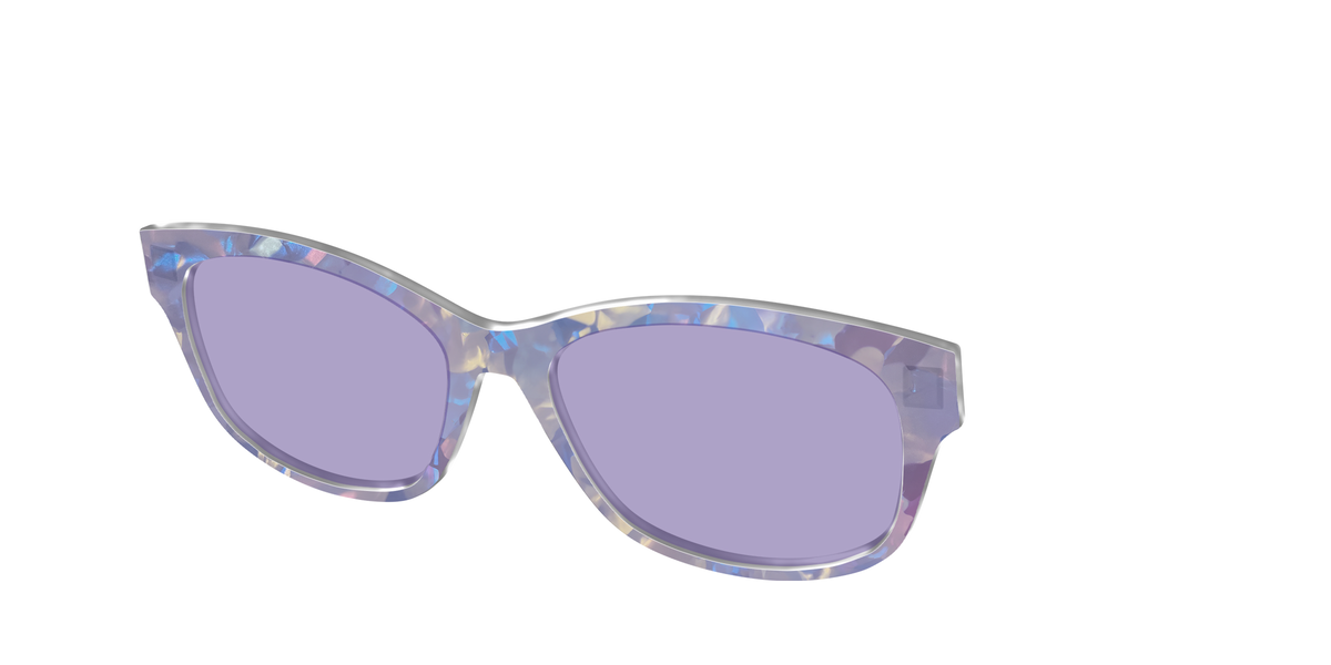 The Lavender Pearl Tort With Celestial Purple lens - Angle Top Image - Pair Eyewear