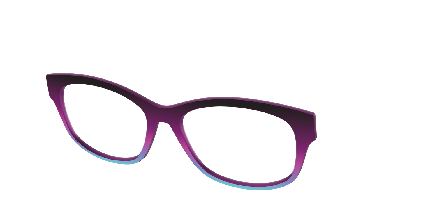 The Licorice to Seafoam Gradient - Angle Top Image - Pair Eyewear