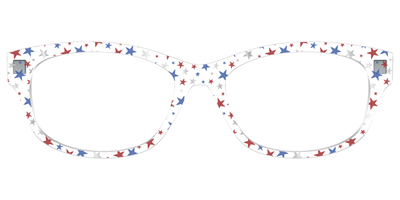 The Multi Stars Crystal with Silver Foil - Front Top Thumbnail - Pair Eyewear