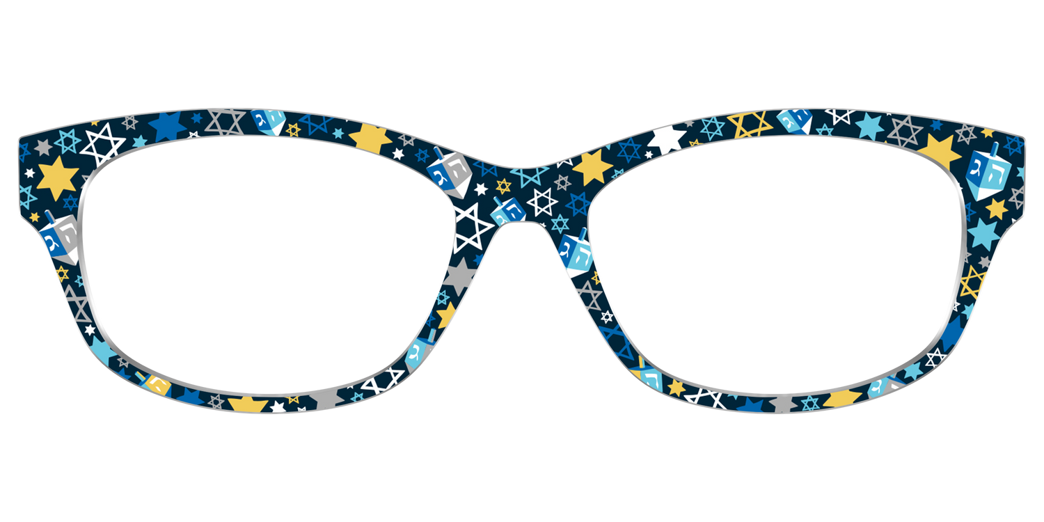 The Navy Hanukkah Stars - Front Top Image - Pair Eyewear