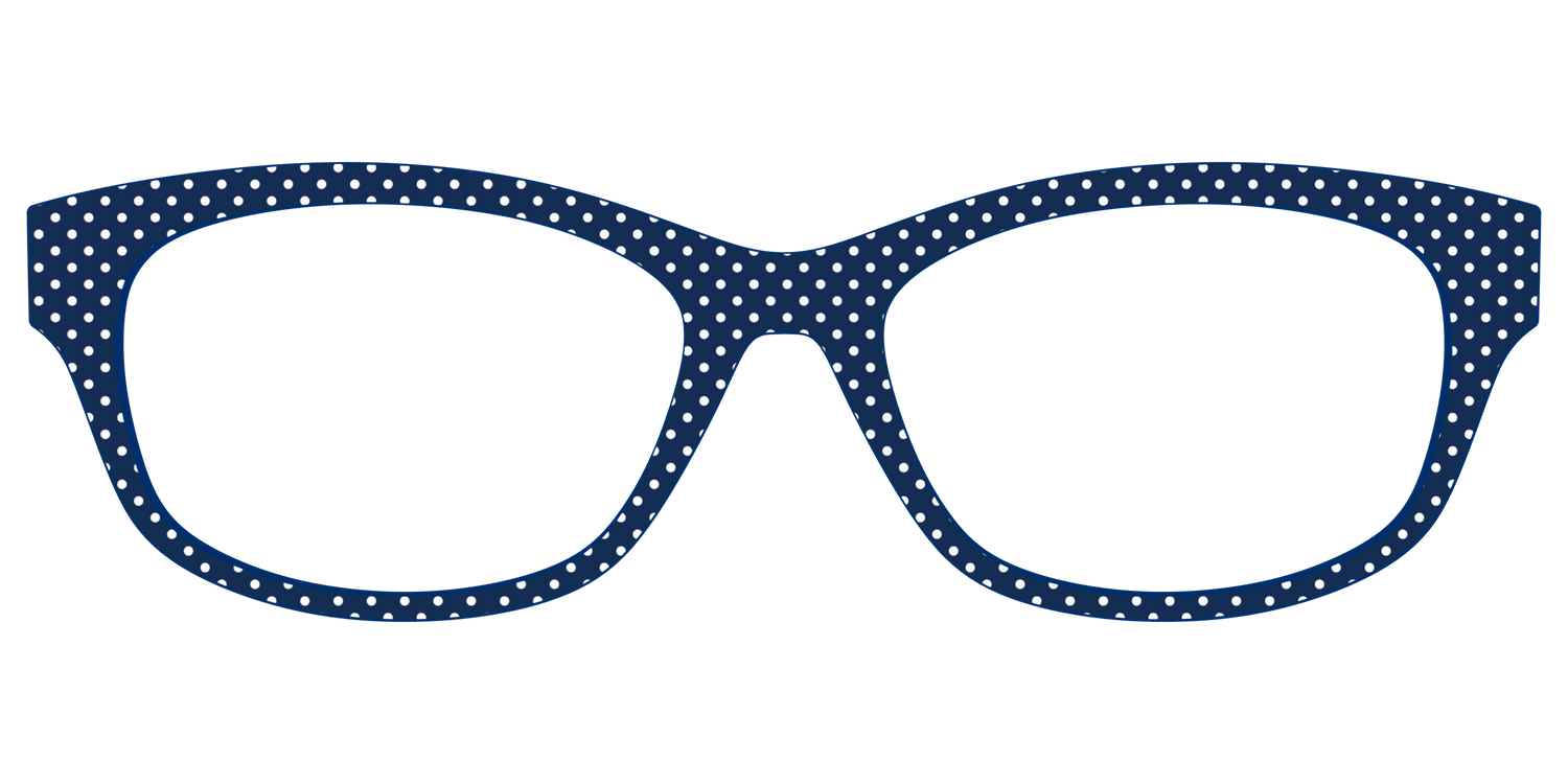 The Navy Pin Dot - Front Top Image - Pair Eyewear
