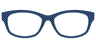 The Navy Pin Dot - Front Top Thumbnail - Pair Eyewear