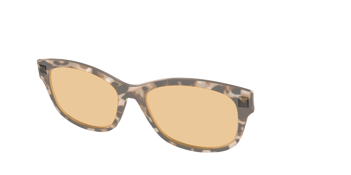 The Neutral Tort Crystal With Umber Brown lens - Angle Top Image - Pair Eyewear