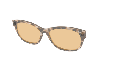 The Neutral Tort Crystal With Umber Brown lens - Angle Top Thumbnail - Pair Eyewear