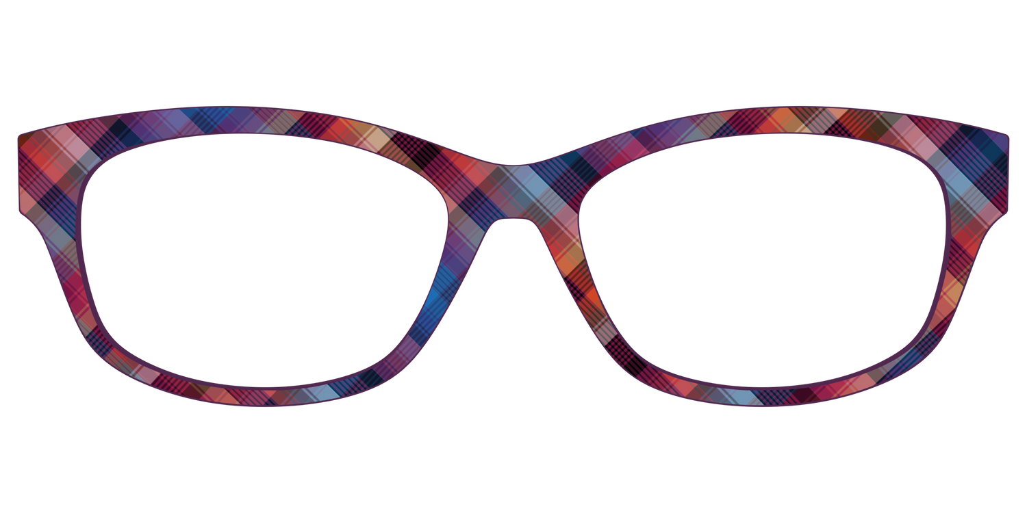 The Ombre Plaid - Front Top Image - Pair Eyewear