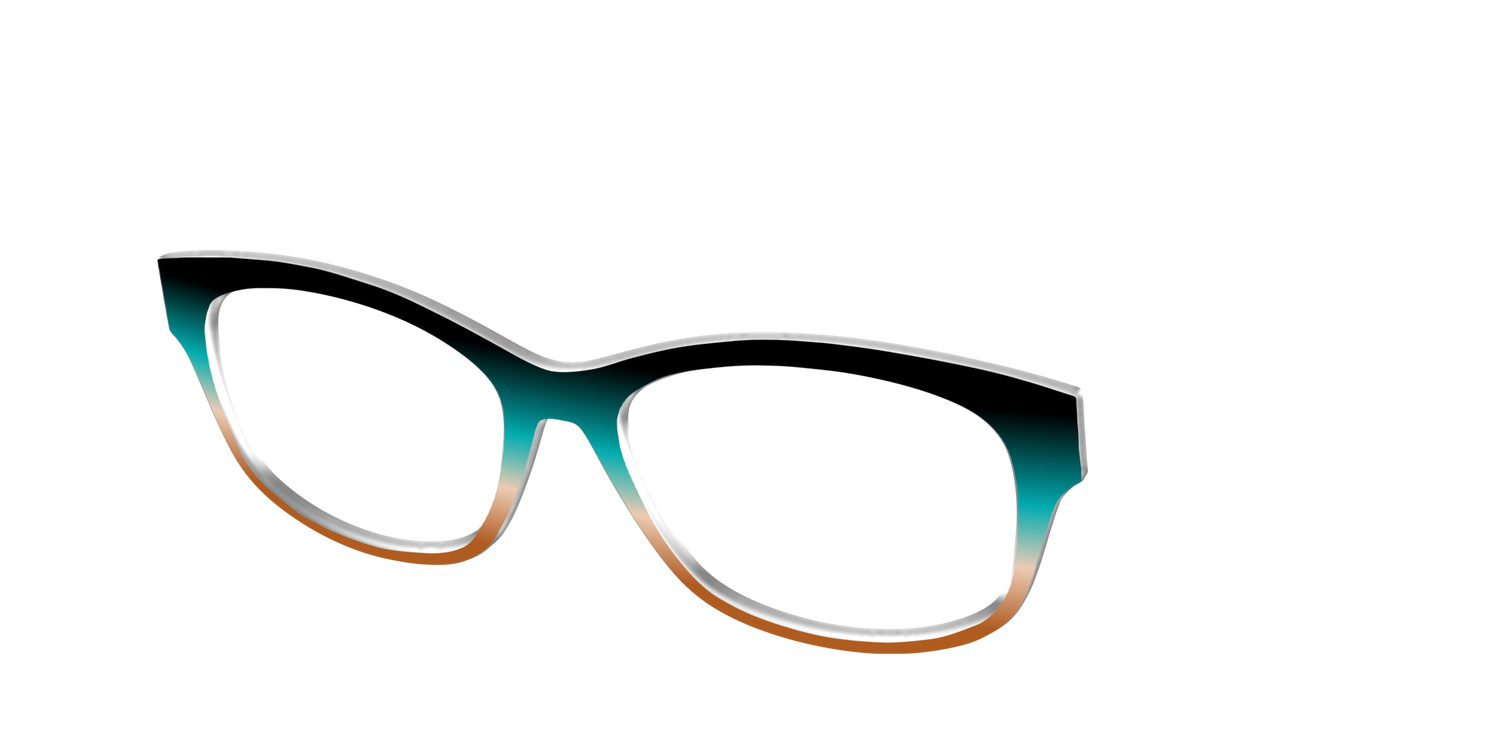 The Onyx to Rust Gradient - Angle Top Image - Pair Eyewear