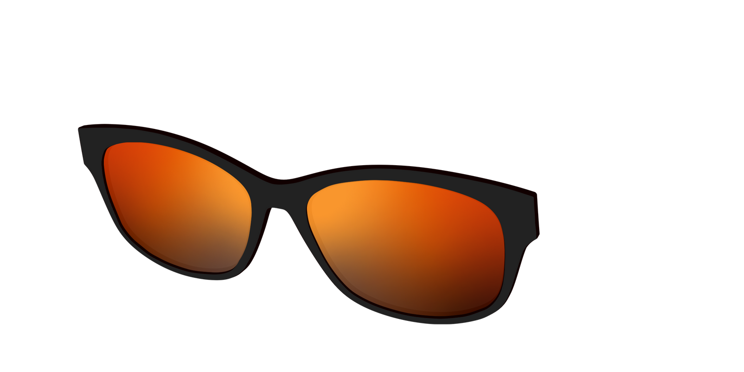 The Polarized Orange Reflective Sun Top - Angle Top Image - Pair Eyewear