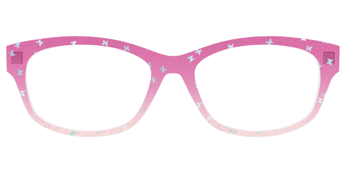 The Pink Butterfly Sparkle Crystal - Front Top Image - Pair Eyewear