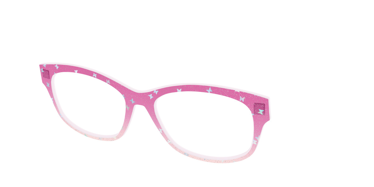 The Pink Butterfly Sparkle Crystal - Angle Top Image - Pair Eyewear