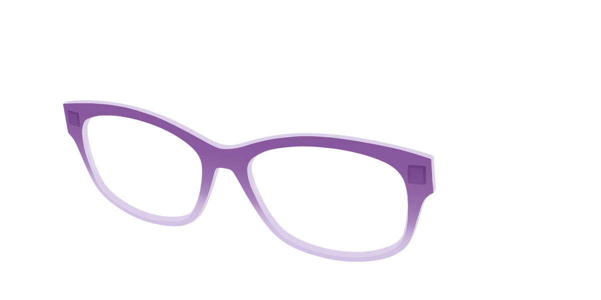 The Plum to Lilac Gradient Crystal - Angle Top Image - Pair Eyewear