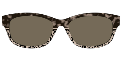The Polarized Ink Blot Tortoise Split Sun Top - Front Top Thumbnail - Pair Eyewear