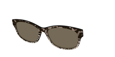 The Polarized Ink Blot Tortoise Split Sun Top - Angle Top Thumbnail - Pair Eyewear