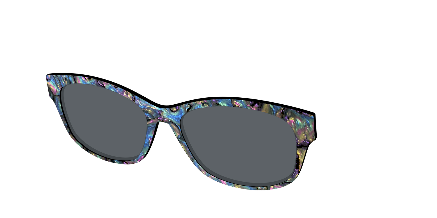 The Polarized Midnight Abalone Sun Top - Angle Top Image - Pair Eyewear