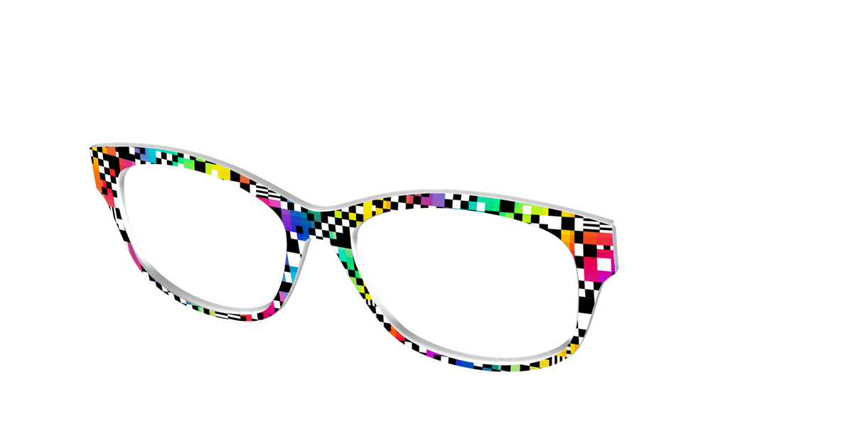 The Prismatic Check - Angle Top Image - Pair Eyewear