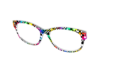 The Prismatic Check - Angle Top Thumbnail - Pair Eyewear
