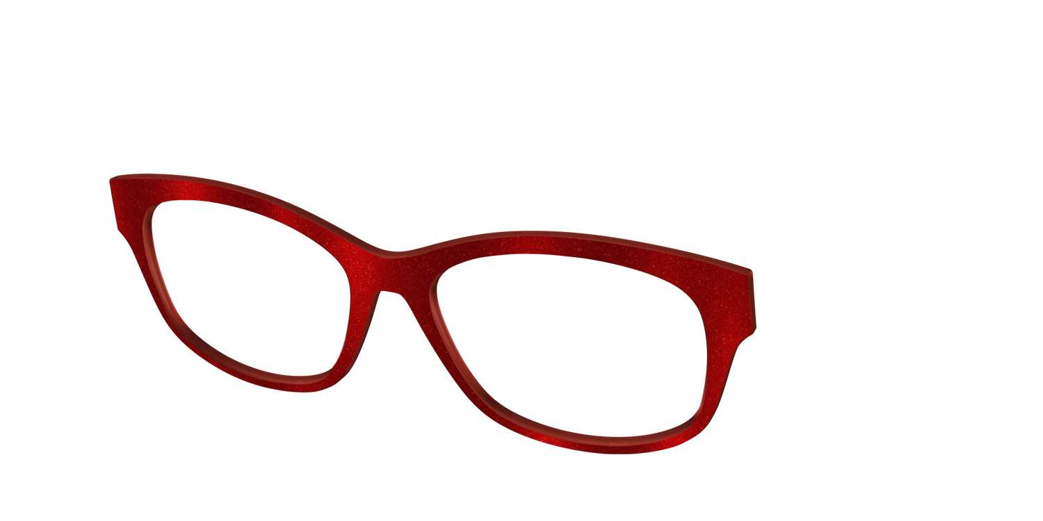 The Red Shimmer - Angle Top Image - Pair Eyewear