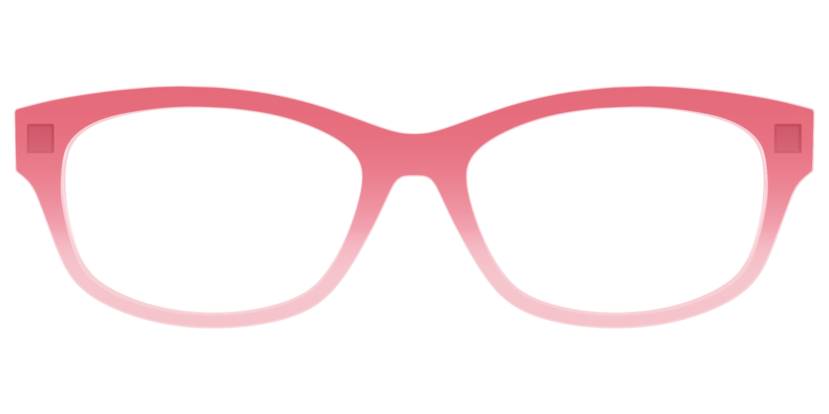 The Red to Coral Gradient Crystal - Front Top Image - Pair Eyewear