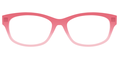 The Red to Coral Gradient Crystal - Front Top Thumbnail - Pair Eyewear