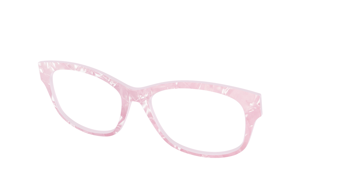 The Rose Quartz Pearl Marble - Angle Top Image - Pair Eyewear