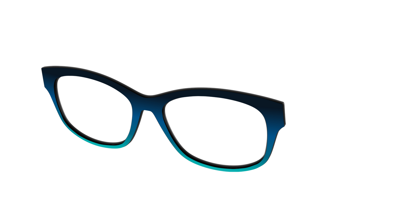 The Royal Blue to Seafoam Gradient - Angle Top Image - Pair Eyewear