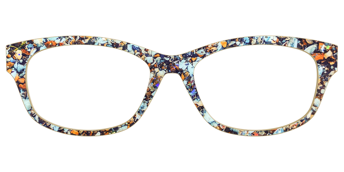 The Seashell Tortoise with Holographic Glitter - Front Top Image - Pair Eyewear