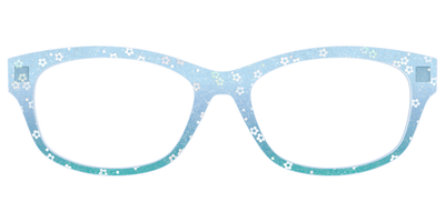 The Sky Blue Crystal with Daisy Glitter - Front Top Thumbnail - Pair Eyewear