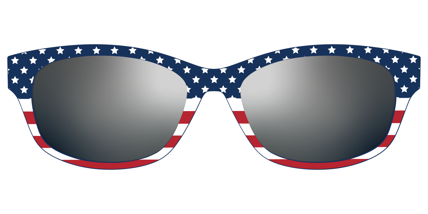 The Polarized Stars & Stripes Sun Top - Front Top Image - Pair Eyewear