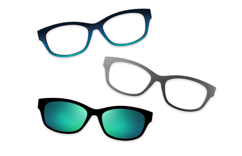 Teal Pearlized Metal - Set - Pair Eyewear