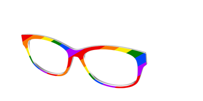 The Traditional Pride Flag - Angle Top Thumbnail - Pair Eyewear