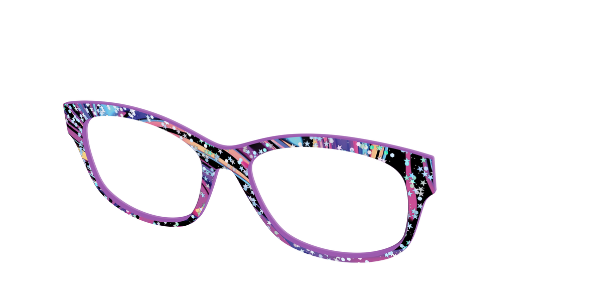 The Vaporwave Marble with Star Glitter - Angle Top Image - Pair Eyewear